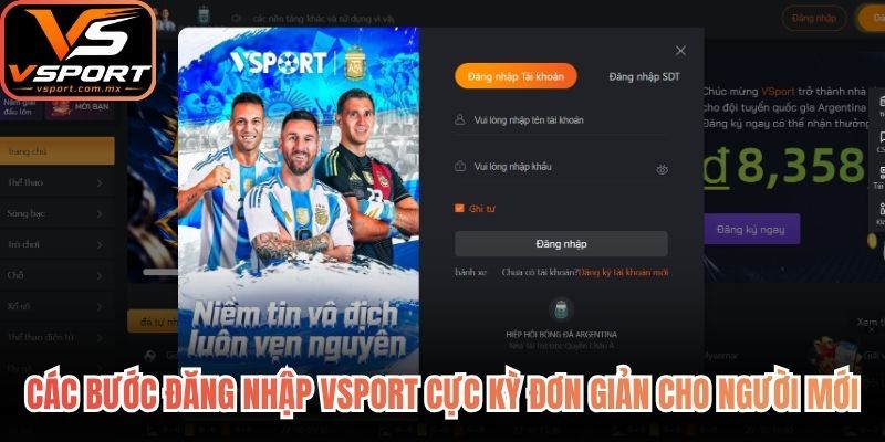 Các bước đăng nhập VSport cực kỳ đơn giản cho người mới